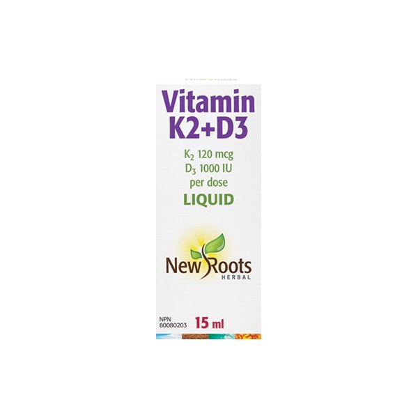 New Roots Herbal Vitamin K2 120 mcg + D3 1000
