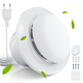 MOCINE Bathroom Fan 100 mm, 130 m³/h Powerful Ventilation Wall Fan, Quiet Bathroom Fan 12 W, Quick Moisture Removal, Easy Installation on the Ceiling