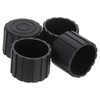 sourcing map 4Pcs Chair Leg Tips Caps, 1-1/2" PVC Non-Slip Feet End Caps Cover, Round Chair Leg Floor Protectors for Furniture, Black