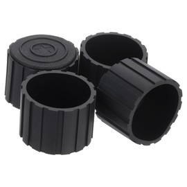 sourcing map 4Pcs Chair Leg Tips Caps, 1-1/2" PVC Non-Slip Feet End Caps Cover, Round Chair Leg Floor Protectors for Furniture, Black