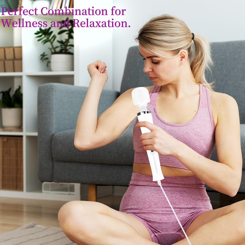 VZVJTR Wired Handheld Massager, Personal Foot Deep Tissue, Back Massager