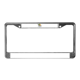 CafePress Florida Daytona Beach Chrome License Plate Frame, License Tag Holder