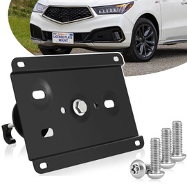 No Drill Tow Hook License Plate Mount Relocator Bracket Kit with Anti-Theft Security Compatible with All New Acura Integra (DE),License Plate Mount License Plate Mounting Bracket
