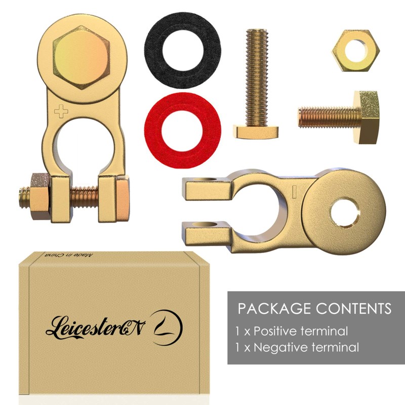LEICESTERCN Battery Terminal Connectors Brass Copper Car Battery Terminal Ends