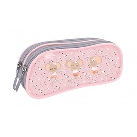 QUO VADIS - Collection: Animascot - School Pencil case - 2 Large compartments for Storing pens, Pencils and Markers - Size 10 x 23 x 7 cm - Visual Mouse