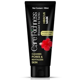 Care Richness Hibiscus Face Mask | Skin Brightening Soothing Oil Control face Pack | Cleans Pores & Skin Hydrating Skin Care | PARABEN FREE SULFATE FREE Face Pack - 100 ML