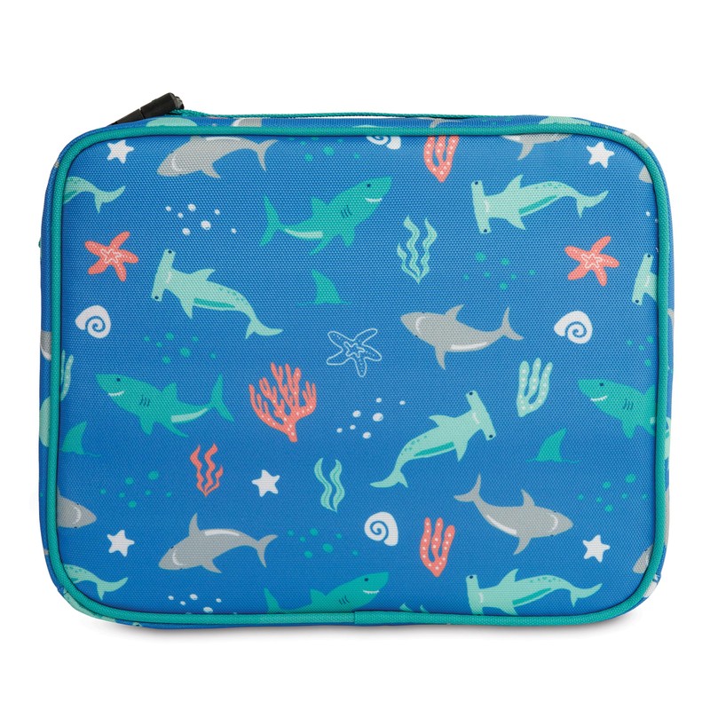 PackIt Freezable Classic Lunch Box, Sea Shark, Built with ECOFREEZE