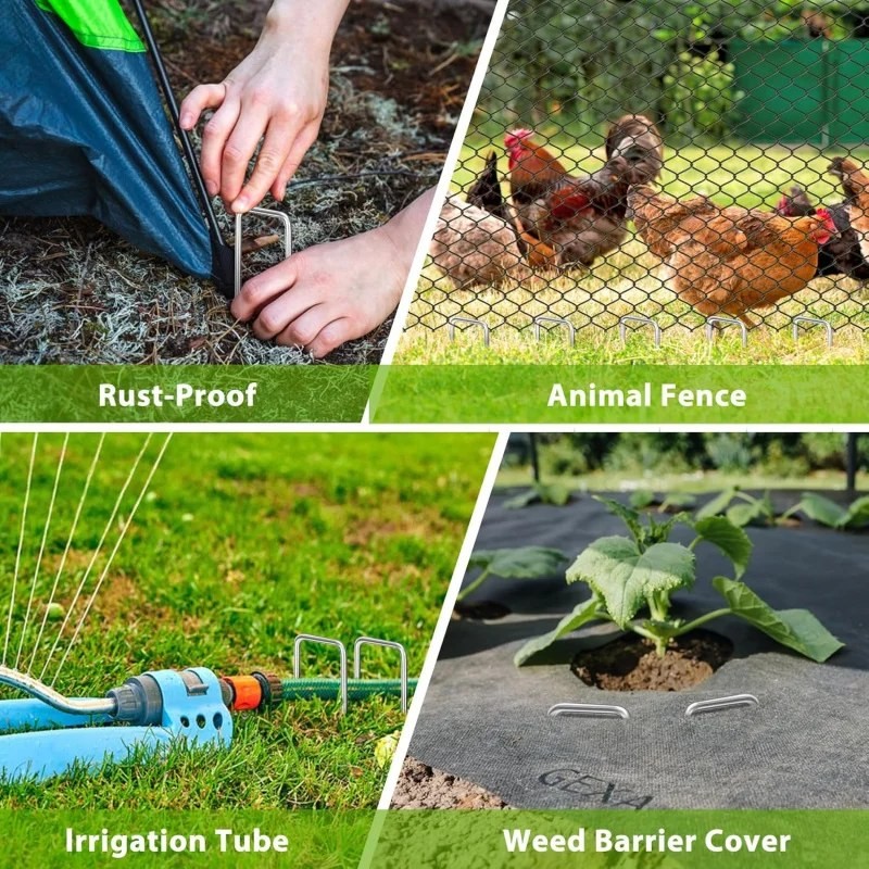 WeedGuard Garden Decorative Stakes – Heavy Duty Galvanized Build, Outdoor Landscape and Garden Decor