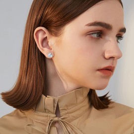 MONGAS Capybara Earrings 925 Sterling Silver Moonstone Capybara Stud Earrings Capybara Jewelry for Women Capybara Lovers