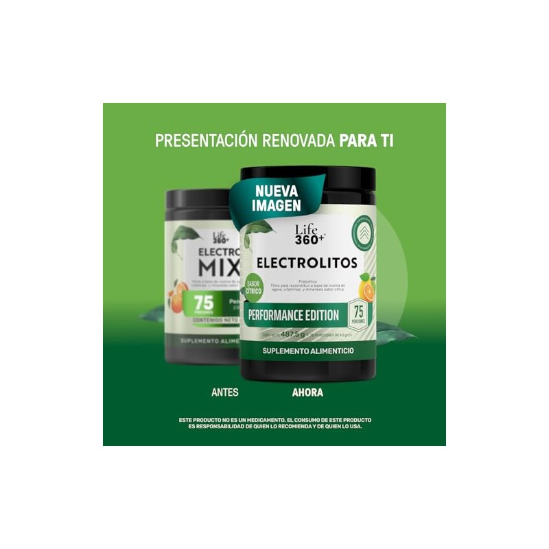 Life 360 Electro Mix Electrolitos Polvo 487 Por Porción