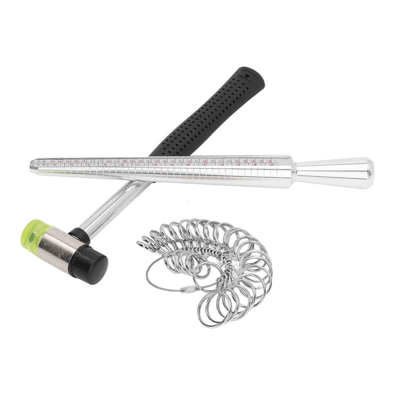 Ring Sizer Measuring Tool Mandrel Gauge Jewelry Hammer Measurement Maker