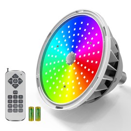 Aygrochy 120V 90W LED Pool Light Bulb for Inground Pool, E26 Base, RGB Color Changing Pool Light, Adjustable Brightness & Speed, Remote Control，Replacement Bulb for Pentair and Hayward Fixture