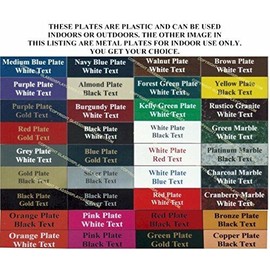 Keepsakes Under Glass Office Desk 8x1 Inch Name Plate or Door - Wall Sign - Plastic or Metal