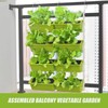ILWorkTLs 8 Pockets Vertical Planters,Wall Mounted Plastic Plant Grow Pots,Wall