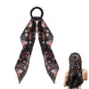 Floral Black Hair Bow Tie for Graduation Ceremony Hair Accessories