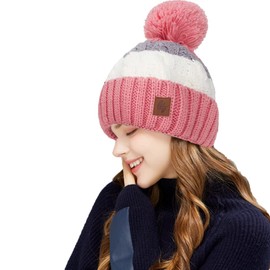 Woolly Worm Winter Lolly Style Beanie Hat with Ponpon Women Men Hat Fashion Ski Snowboard Morefazltd (TM), Nordic 46