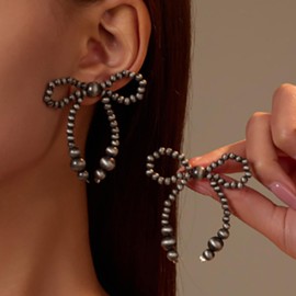 Navajo Pearls Navajo Pearl Earrings for Women Grey Pearl Beads Jewelry for Women Native American Jewelry