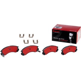 Brembo For Dodge Mitsubishi Front Brake Pad Set Ceramic Slotted Shims Clips Lube Brembo