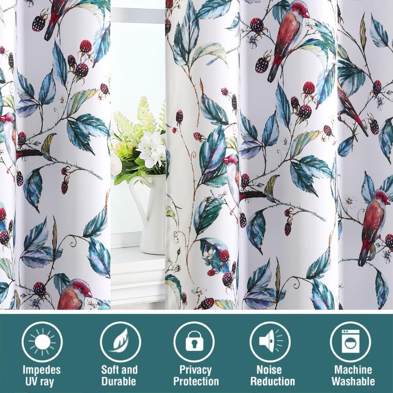 H.VERSAILTEX 100% Blackout Curtains 84 inch Length 2 Panels Set