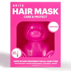Brite Care & Protect Leave-In Hair Mask Treatment with Bond & Peptide Repair - Smooth, Detangle & Strengthen All Hair Types - Vegan Cruelty-Free - Prevent Split Ends (3.38 Fl Oz)