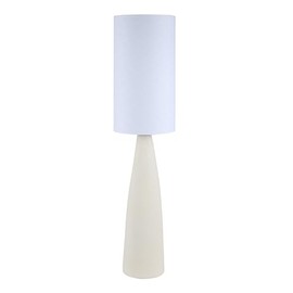 ASPEN CREATIVE 42006-03-1, Sandy White Ceramic Floor Lamp w/White Linen Shade, Size: 11-7/8" Dia. x 51-1/2"H, E26 Socket, Bulb Not Included
