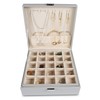 Frebeauty Earring Organizer Classic Jewelry Box 50 Slots Double Layer