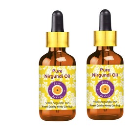 Deve Herbes Pure Nirgundi Oil (Vitex negundo Linn) with Glass Dropper (Pack of Two)100ml X 2 (6.76 oz)