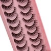Clear Band False Eyelashes, 3D Fluffy Strip Eyelashes, D Curl