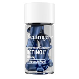 Neutrogena Rapid Wrinkle Repair Retinol Face Serum Capsules, Fragrance-Free Daily Facial Serum with Retinol that fights Fine Lines, Wrinkles, Dullness, Alcohol-Free & Non-Greasy, 7 ct