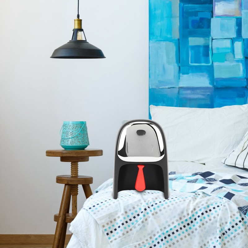 Smart Alarm Clock Gentleman Appearance Multifunctional Bedroom Bedside DecorationBlack