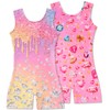Taubow 2 Packs Gymnastics Leotards for Girls 4t 5t Gradient