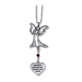 Cathedral Art KT230 Never Drive Faster Angel Ball Chain Car Charm