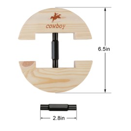 COWBOY Hat Stretcher, Small Sizes , 6-1/2" & 7-1/2"(Small, Black)