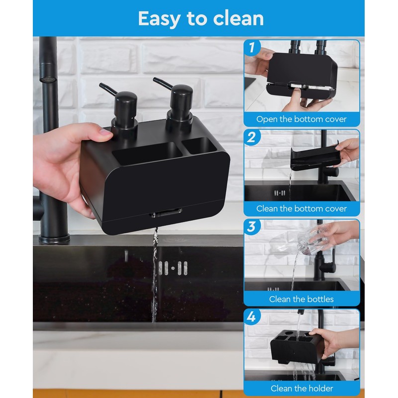 Richenda 4-in-1 Soap Dispenser with Sponge Holder – Kitchen Sink