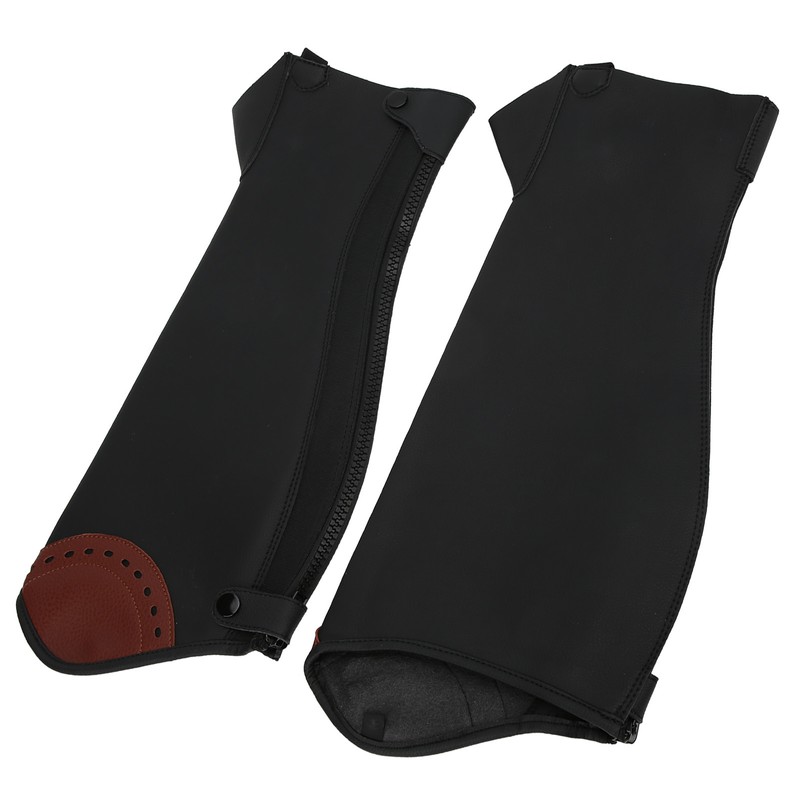 2Pcs Leather Half Chaps Equestrian Horse Riding Half Chaps Leg