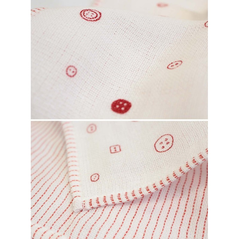 Bath Towel Towel Handkerchief Button Red Approximately/25 X/25 cm