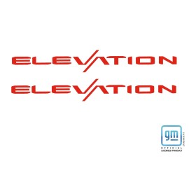 EmblemsPlus GMC Canyon Elevation Red Hood Lettering Decals 2023-2025 Set of 2