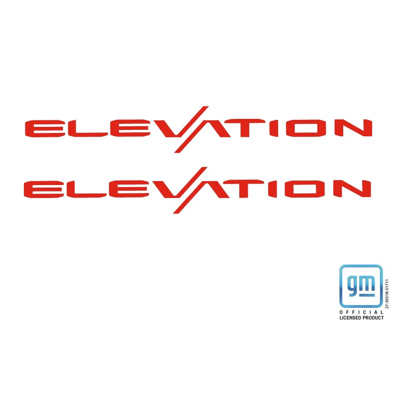 EmblemsPlus GMC Canyon Elevation Red Hood Lettering Decals 2023-2025 Set