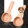 HANSGO 2PCS Coffee Spoons, 4 Inch Wooden Tablespoon Scoops Measuring