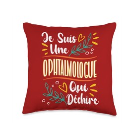 Une Ophtalmologue Qui Déchire Cadeau Ophtalmologue Femme Throw Pillow