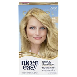 Clairol Nice 'N Easy Permanent Colour 9.5A Natural Baby Blonde, 100% Grey Coverage, Natural Looking Hair Colour