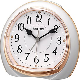 RHYTHM 8RE665SR13 Alarm Clock Analog Continuous Second Hand Light Electronic Sound Alarm Pink Metallic RHYTHM Reflex R665