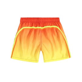 SERENYOU Boys' Swimming Trunks Colour Gradient Swimming Shorts with Mesh Lining and Adjustable Drawstring, orange, 7 - 8 years
