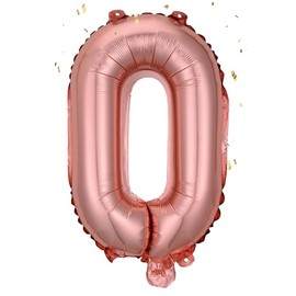 Rose Pink Letter “O” Balloons 16 Inch, Mylar Foil Letter Alphabet, Hanging, Reusable for girls boys adults Birthday,Surprise,Wedding, Celebration, Sports Party Event Decoration Supplies