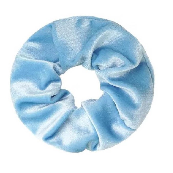 Mytoptrendz® Plain Hair Scrunchies Ponytail Holder Hair Band Women Girls Kids Hair Accessory (Baby Blue)
