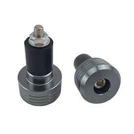 Szmsmy Signature Bar End! Grip Bar End for Motorcycles, Aluminum (Gray)