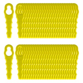 FourShow 50Pcs RAC158 Blades Compatible with Ryobi Heavy Duty Blade RAC155 RAC157,Ryobi Strimmer Replacement Blades Plastic