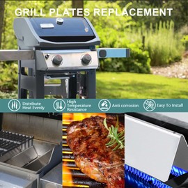 Replacement for Weber Spirit Grill Parts Spirit I & II 200 Series, Spirit E210, S210, E220, S220, 7635 15.3” Stainless Steel Heat Shields Plate Flavor Bars, 3 Pack