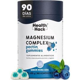 Magnesio Complex con Glicinato y Citrato 180 Gomitas Sin Azúcar Health Hack
