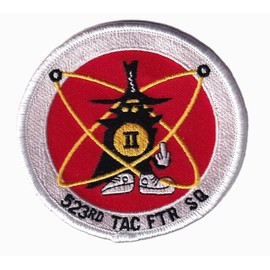 523rd Tactical Fighter Squadron Patch - with Hook and Loop, 3.5"
